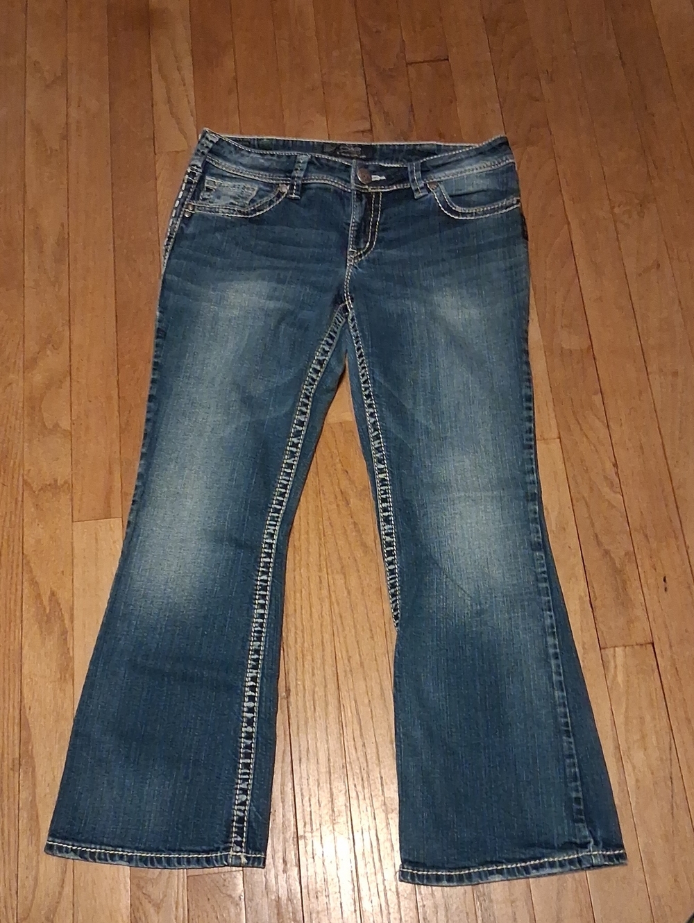 silver jeans suki mid rise boot cut pants 31 womens 12 x-short